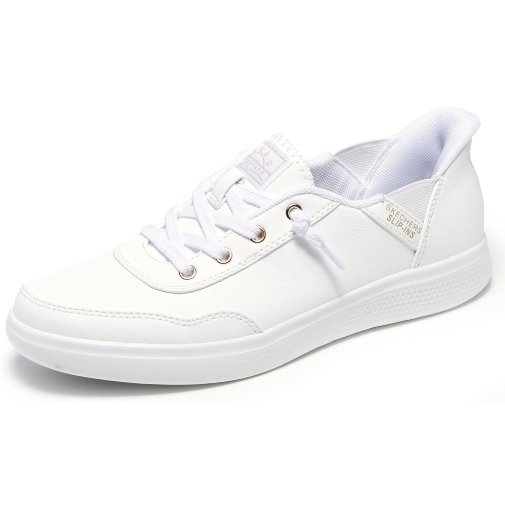 BOBS by Skechers Classic White Lace-Up Sneakers